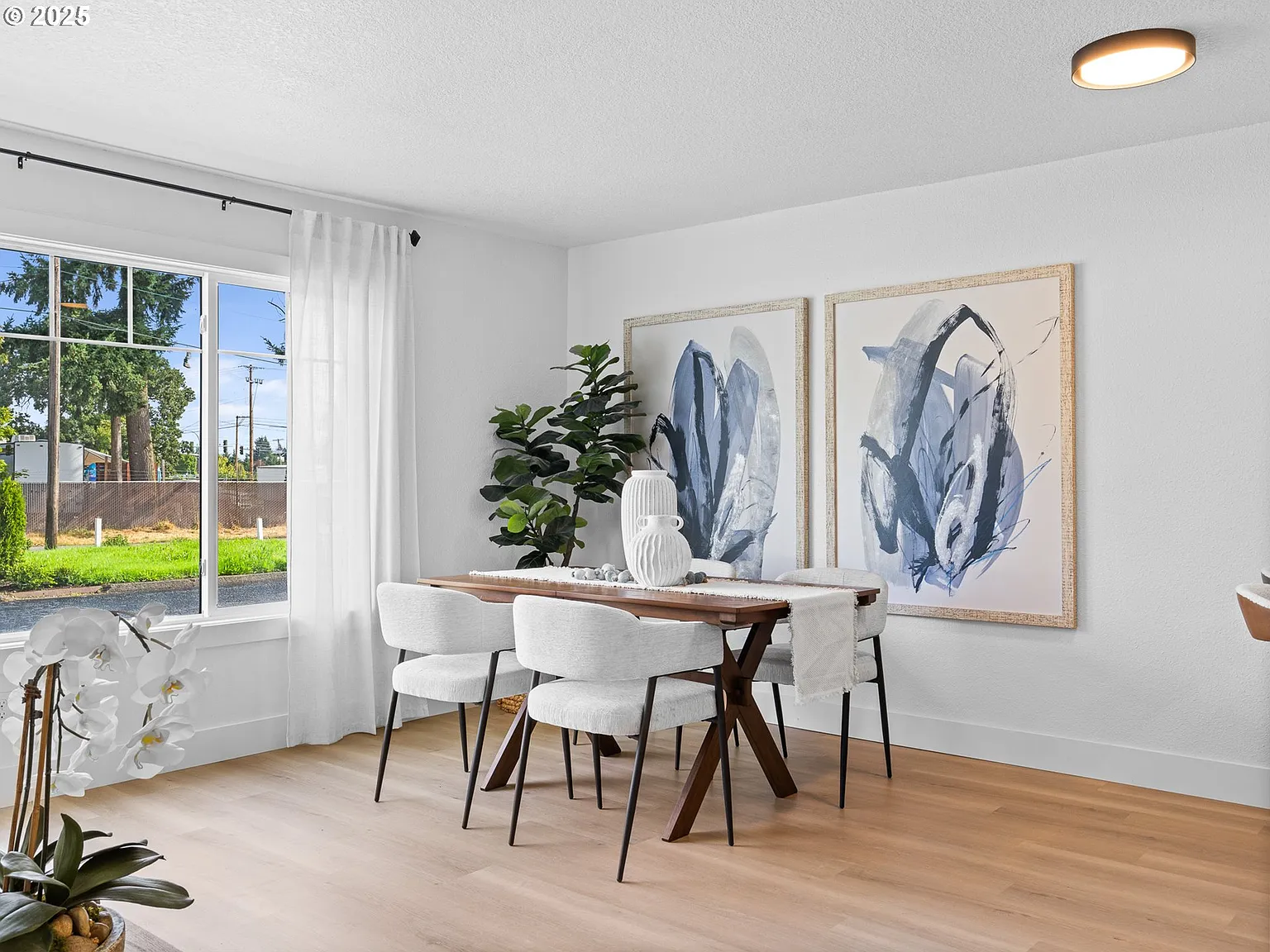 Dining area with natural light